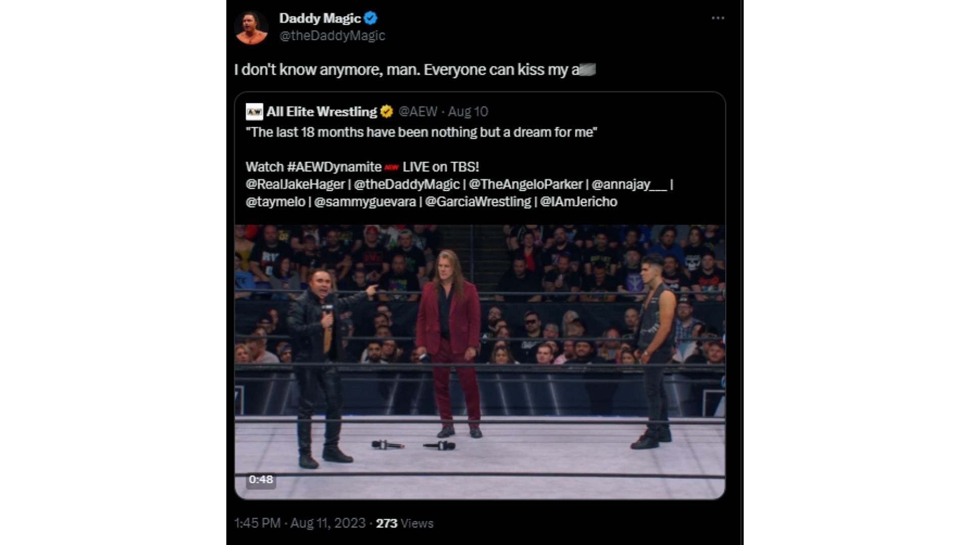 Has Daddy Magic had enough of Chris Jericho?