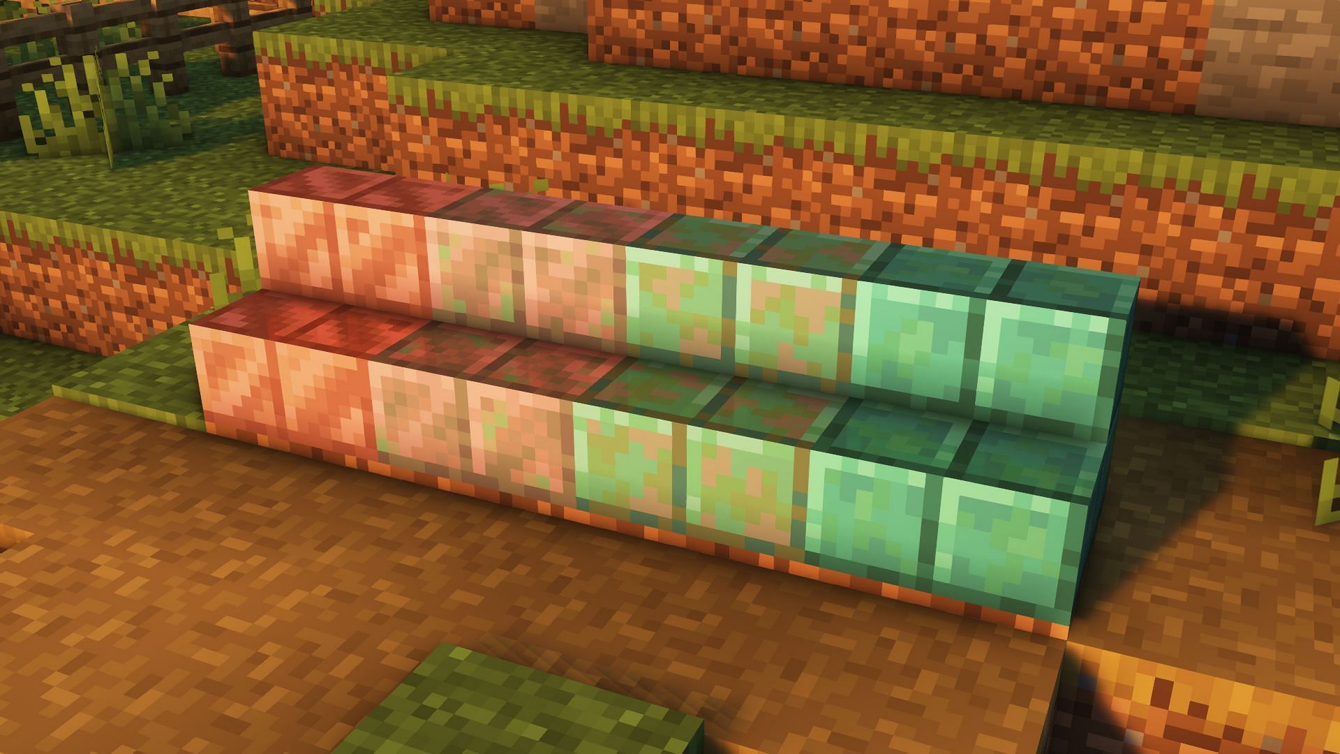 Copper stair variations in Minecraft (Image via Mojang)