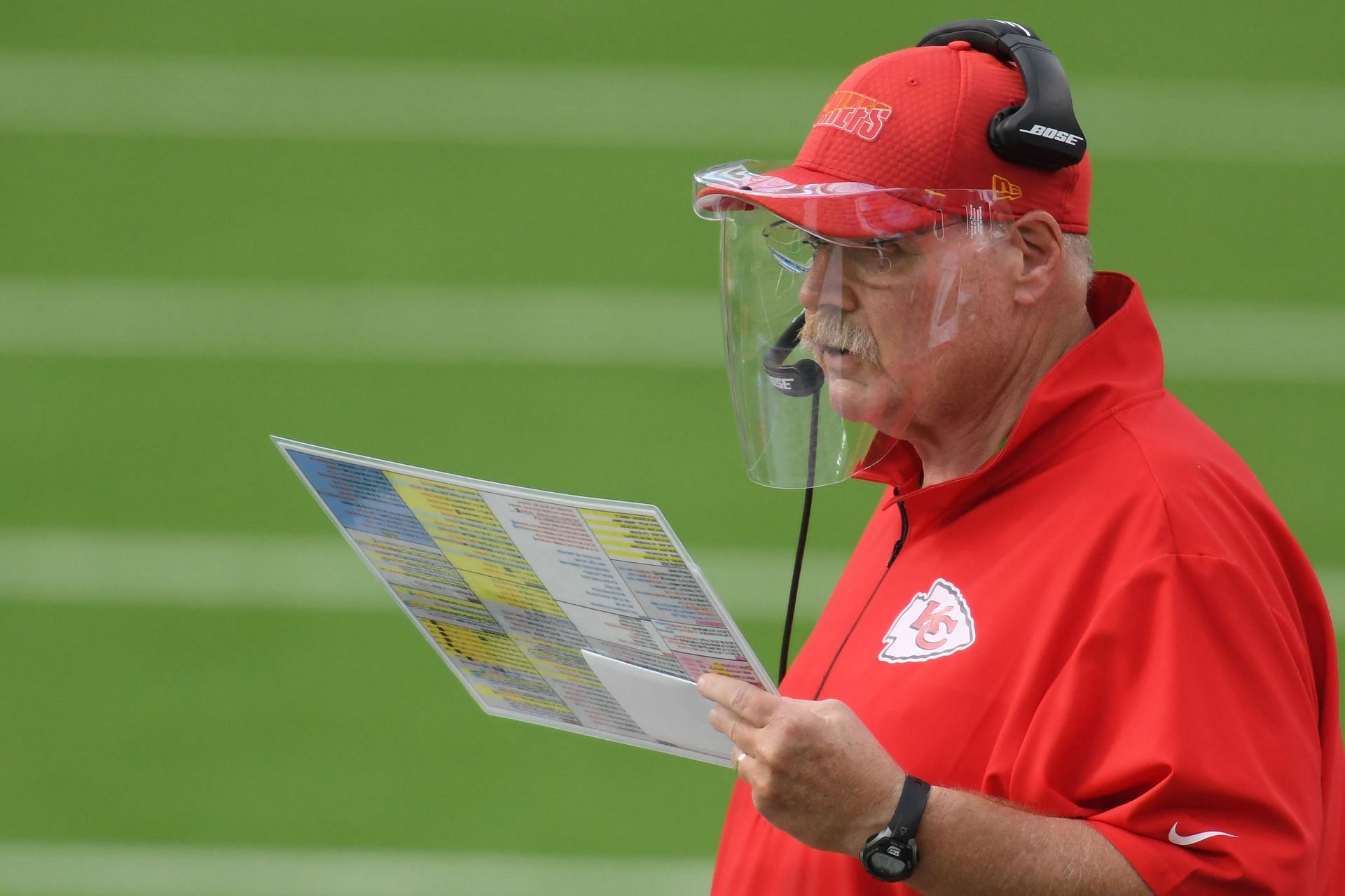 Andy Reid during Kansas City Chiefs v Los Angeles Chargers