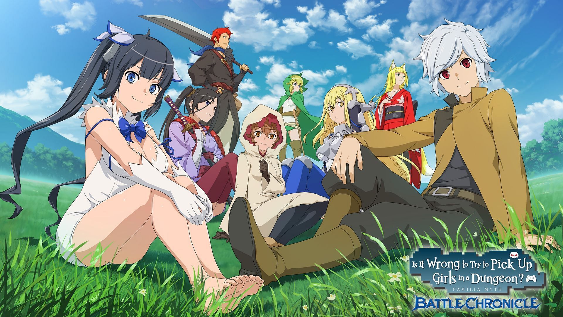  DanMachi Battle Chronicle characters (Image via Aiming Inc.)