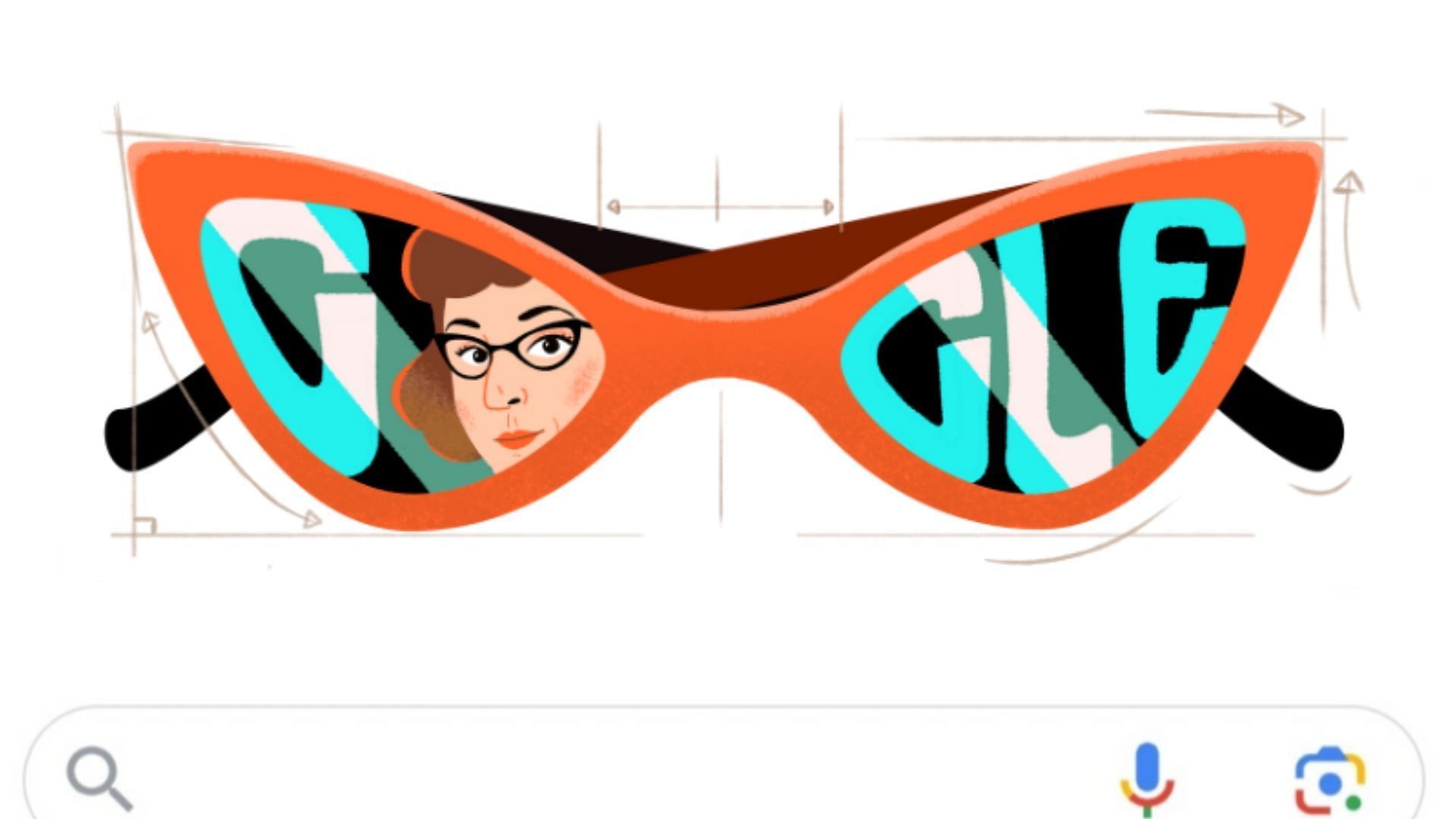 Google Doodle pays tribute to cat-eye frames