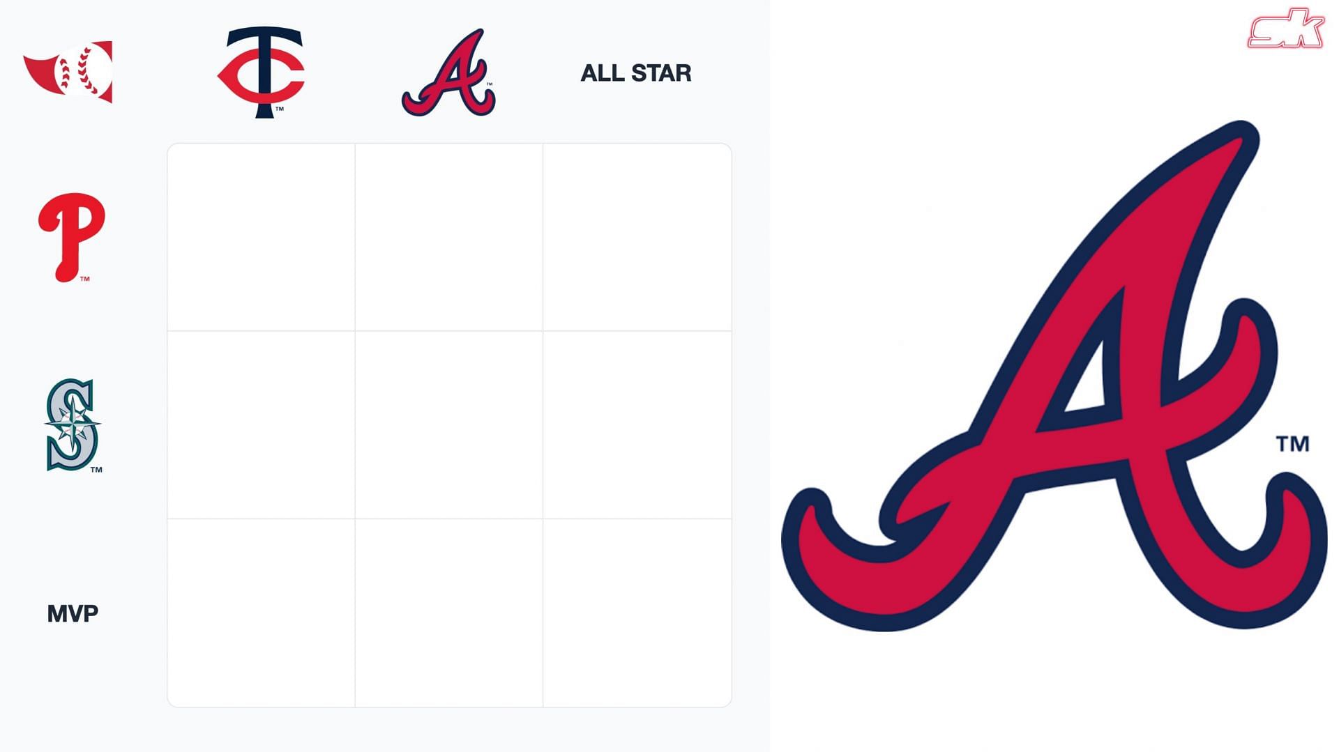 MLB Immaculate Grid Answers August 17 Braves players to have also won MVP