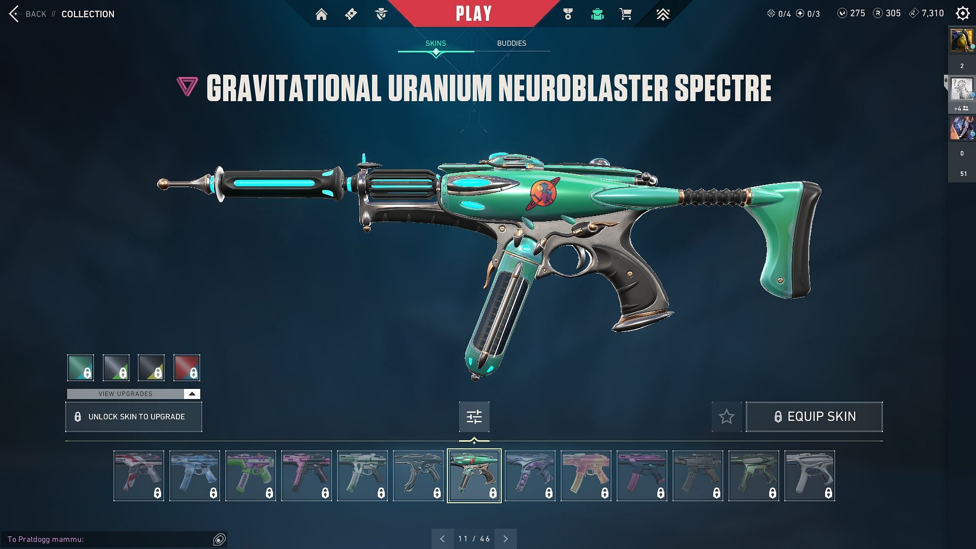Gravitational Uranium Neuroblaster Spectre (Image via Sportskeeda and Riot Games)