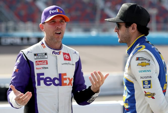 “I just find it so extremely bizarre”: Denny Hamlin stunned by Chase Elliott running out of fuel at Watkins Glen