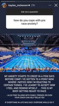 Kaylee McKeown during her Q&A session