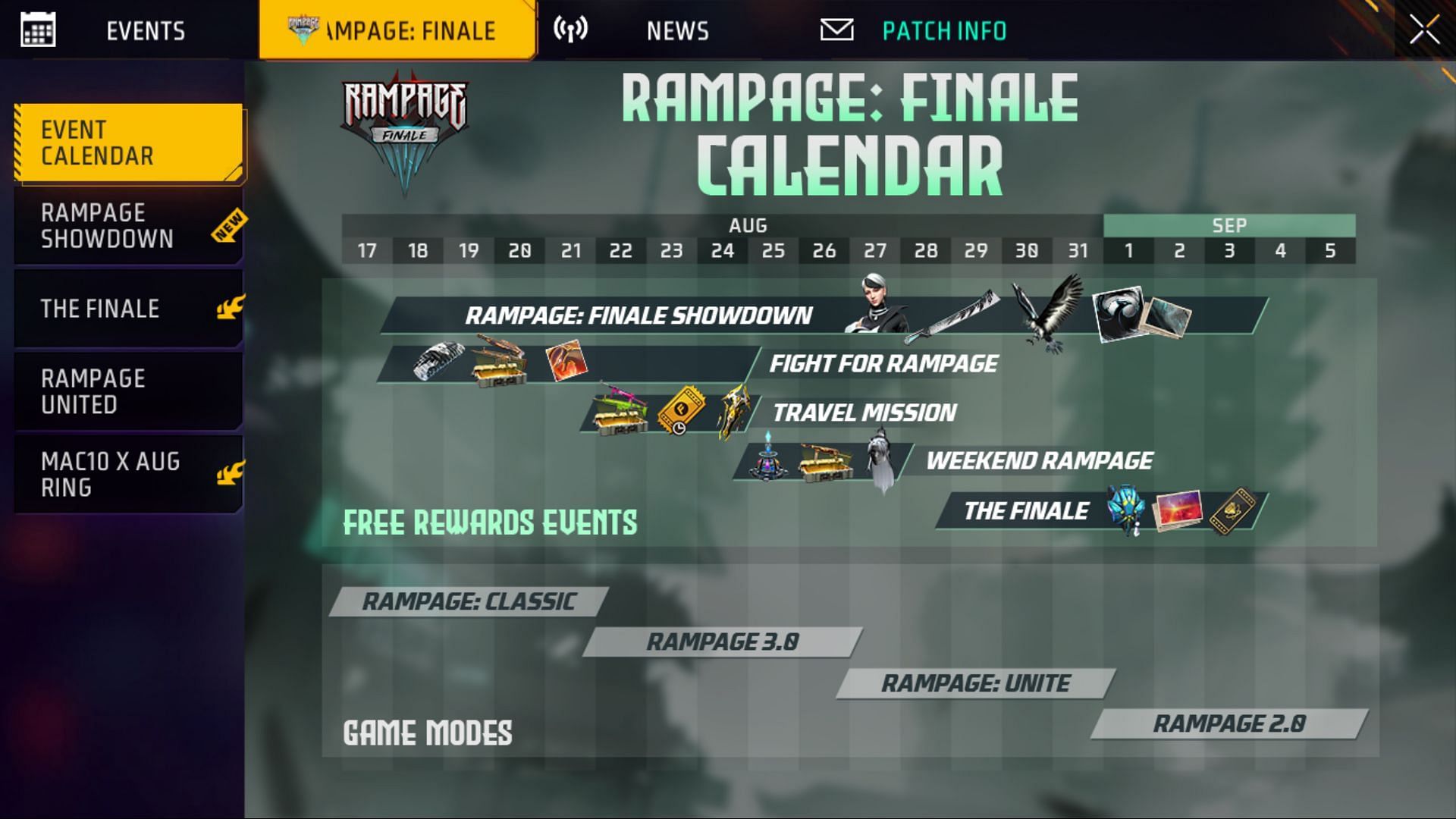 Select The Final tab from the events (Image via Garena)