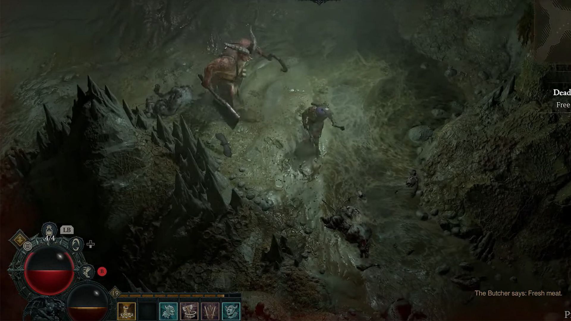 Try avoiding the Butcher before turning to level 20 in Diablo 4 hardcore mode (Image via Blizzard Entertainment)