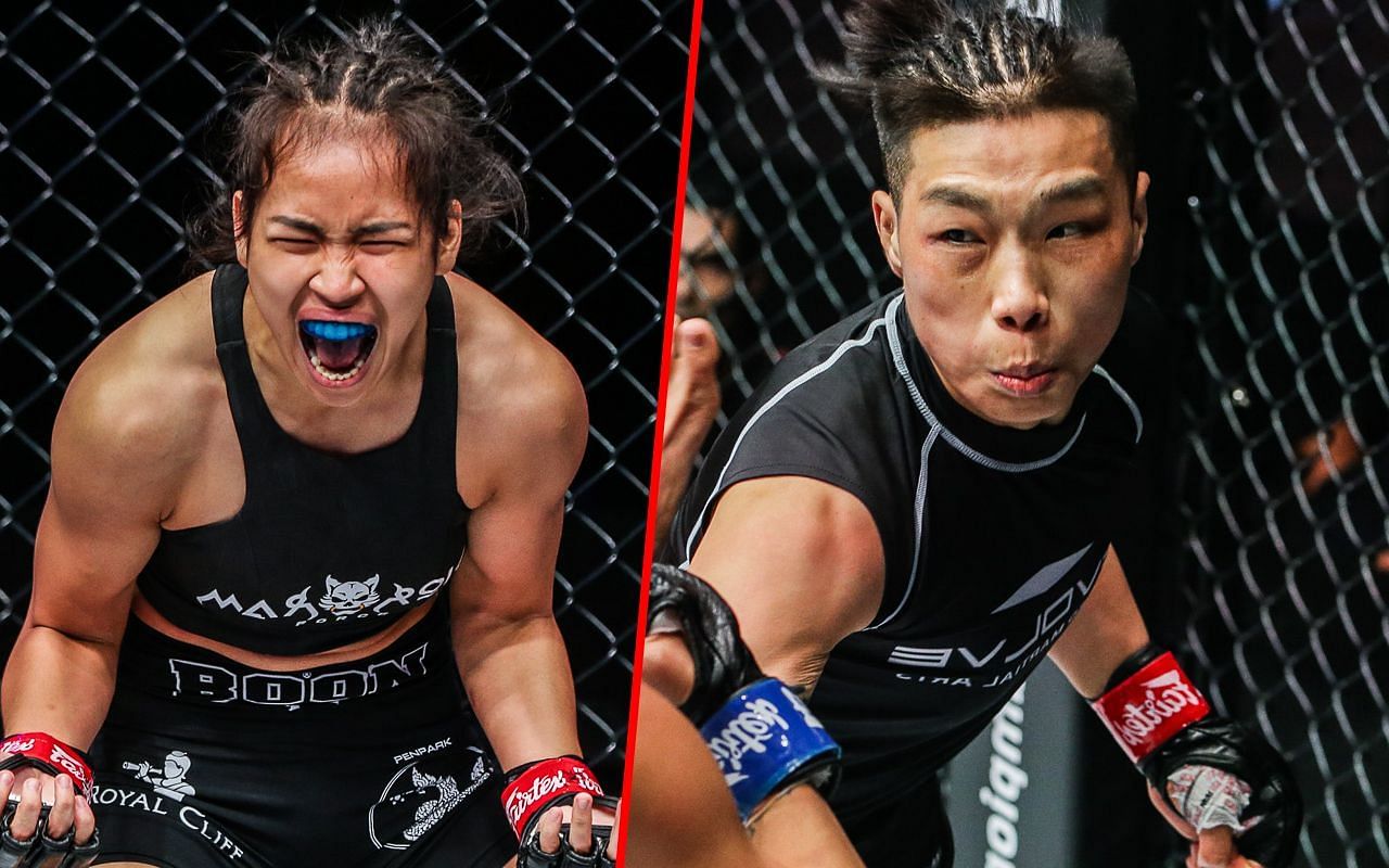 Wondergirl (Left) faces Xiong Jing Nan (Right) at ONE Fight Night 14