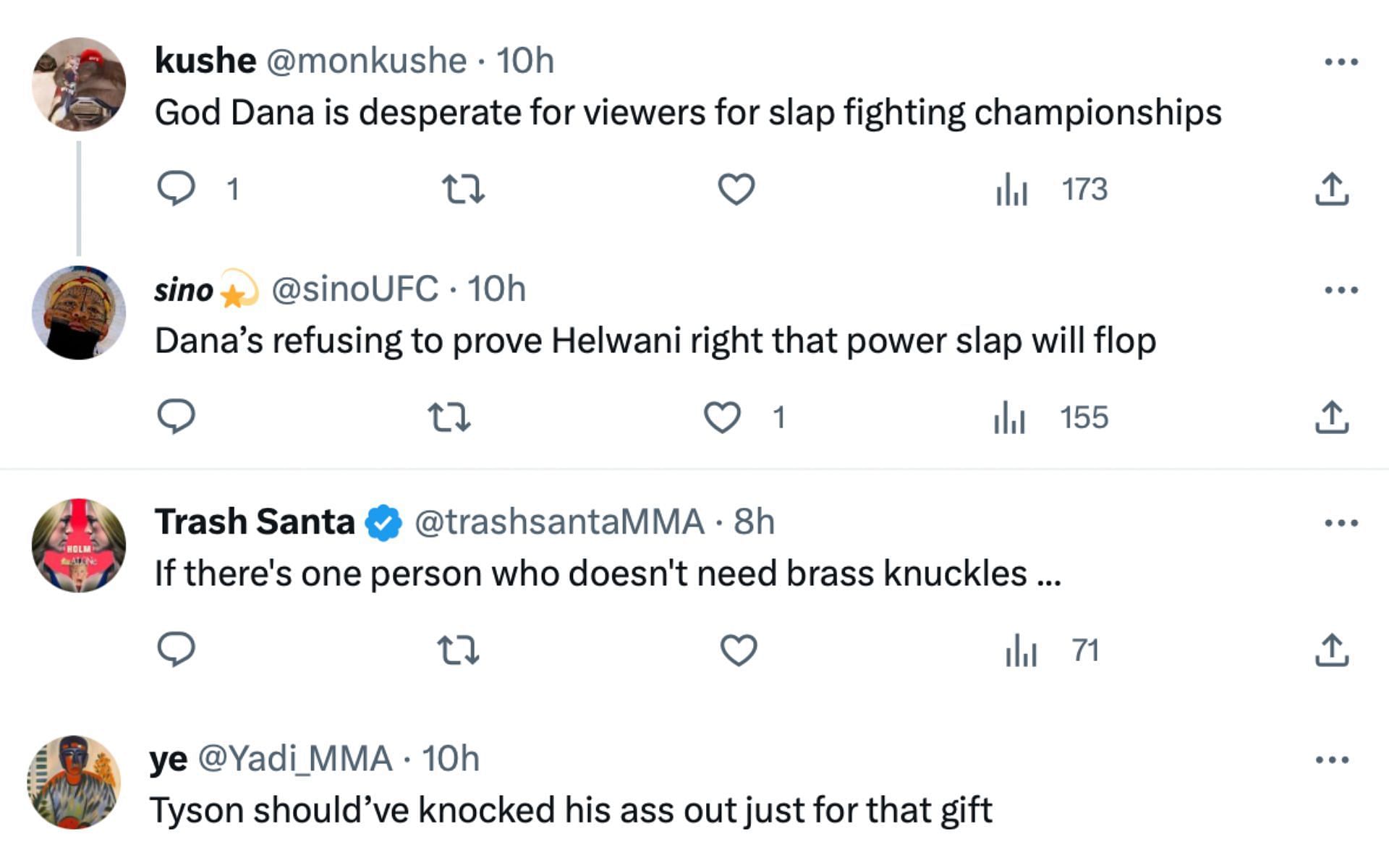 Fans react to Mike Tyson&#039;s gift from the UFC president. [via Twitter]