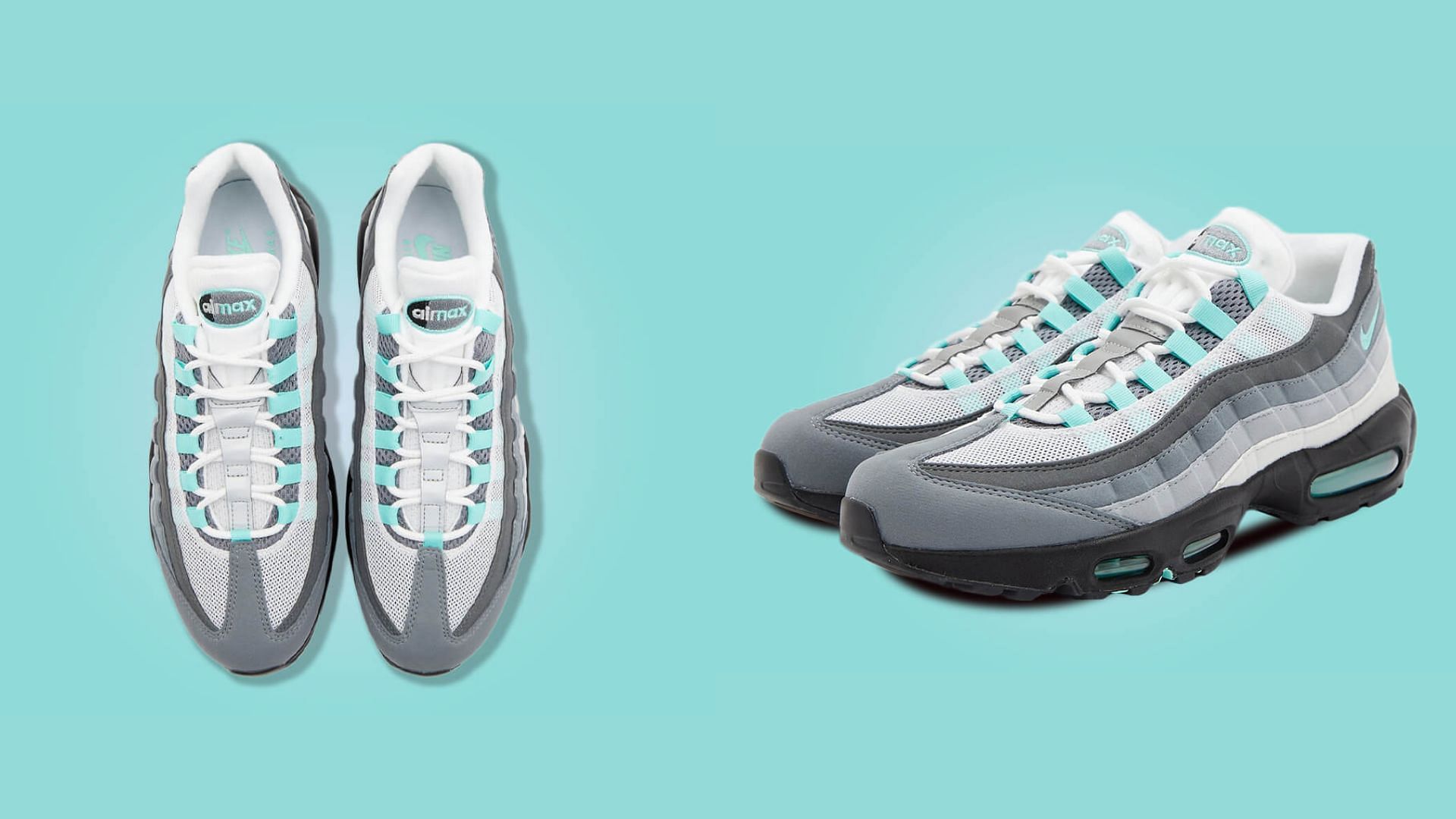 Folkeskole Delvis licens Nike: Nike Air Max 95 "Grey Hyper Turquoise" shoes: Where to get, price,  and more details explored