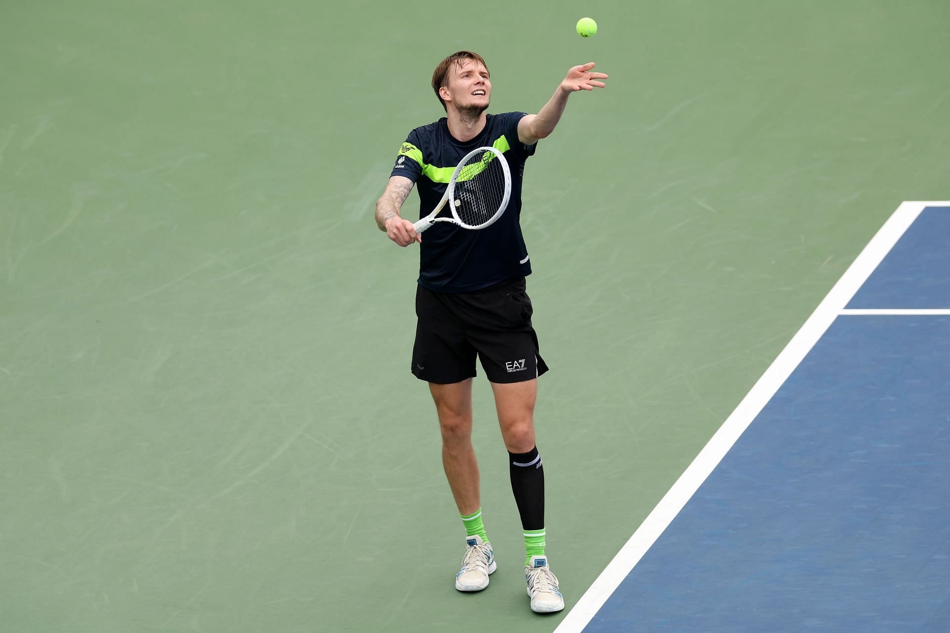 Alexander Bublik in action at the US Open