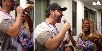 Serena Williams almost smashes cake in husband Alexis Ohanian's face after his hilarious prank during gender reveal party