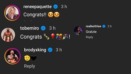 AEW star sent their wishes on Rhea Ripley's post