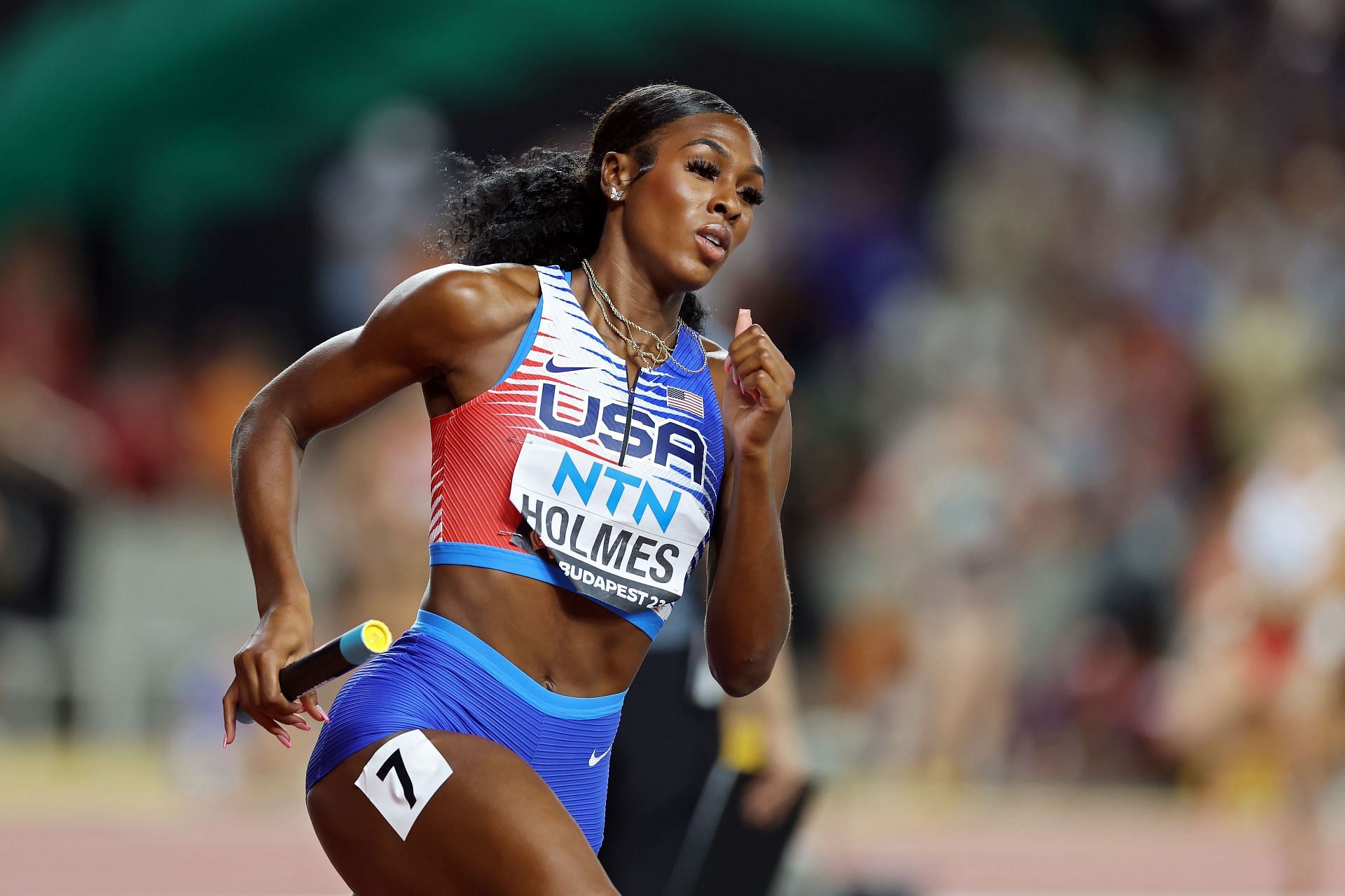 Alexis Holmes at Day 8 of World Athletics Championships Budapest 2023