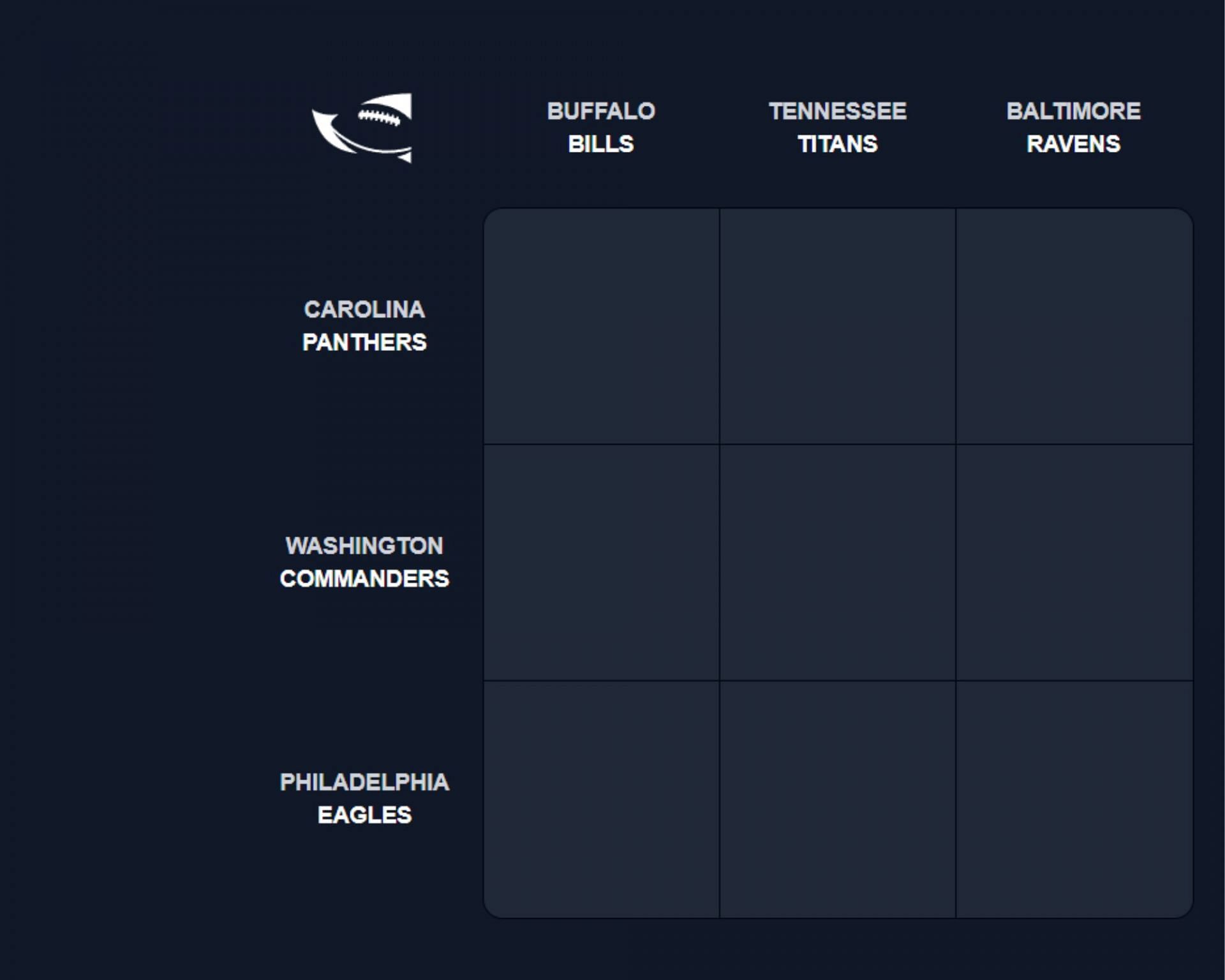 Which player has played for Panthers and Bills? NFL Immaculate Grid answers  for August 13