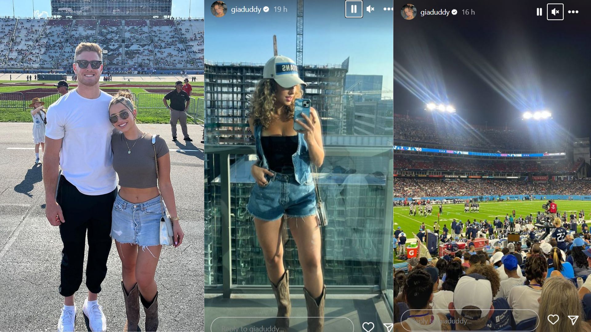 Gia Duddy attends Tennessee Titan