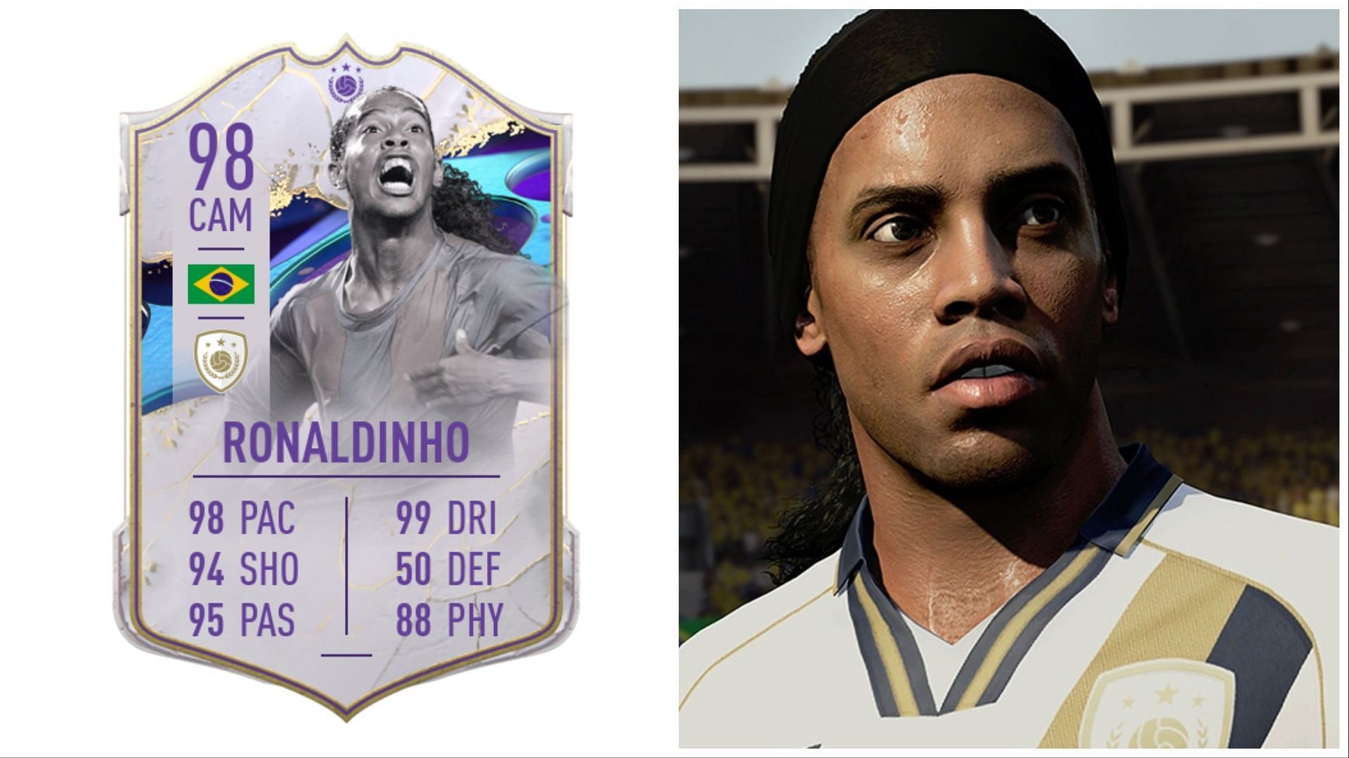 Cover Star Icon Ronaldinho SBC is now live (Images via EA Sports)