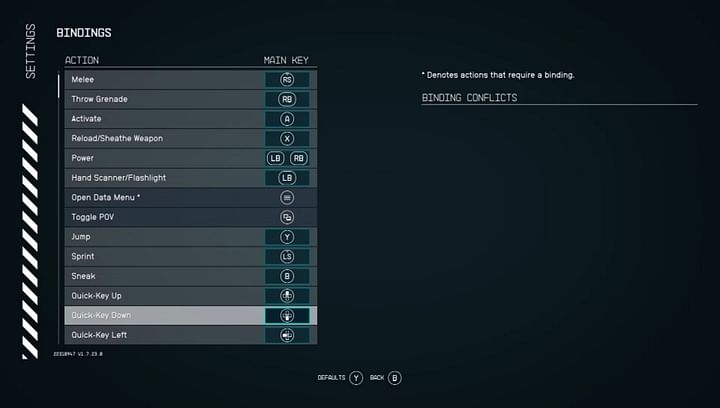 Starfield best controller settings