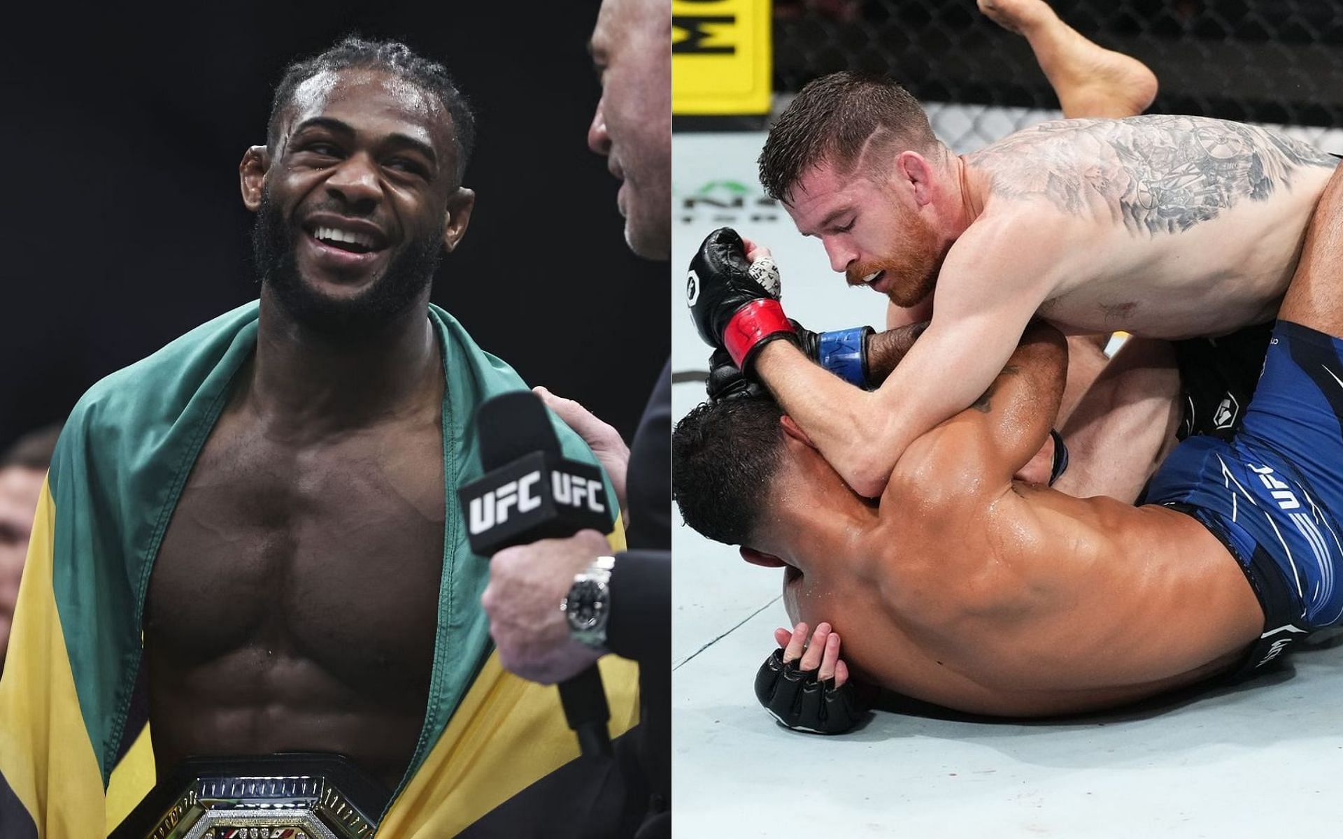 Aljamain Sterling (left) and Cory Sandhagen vs. Rob Font (right) [Image credits: @ufc on Instagram]