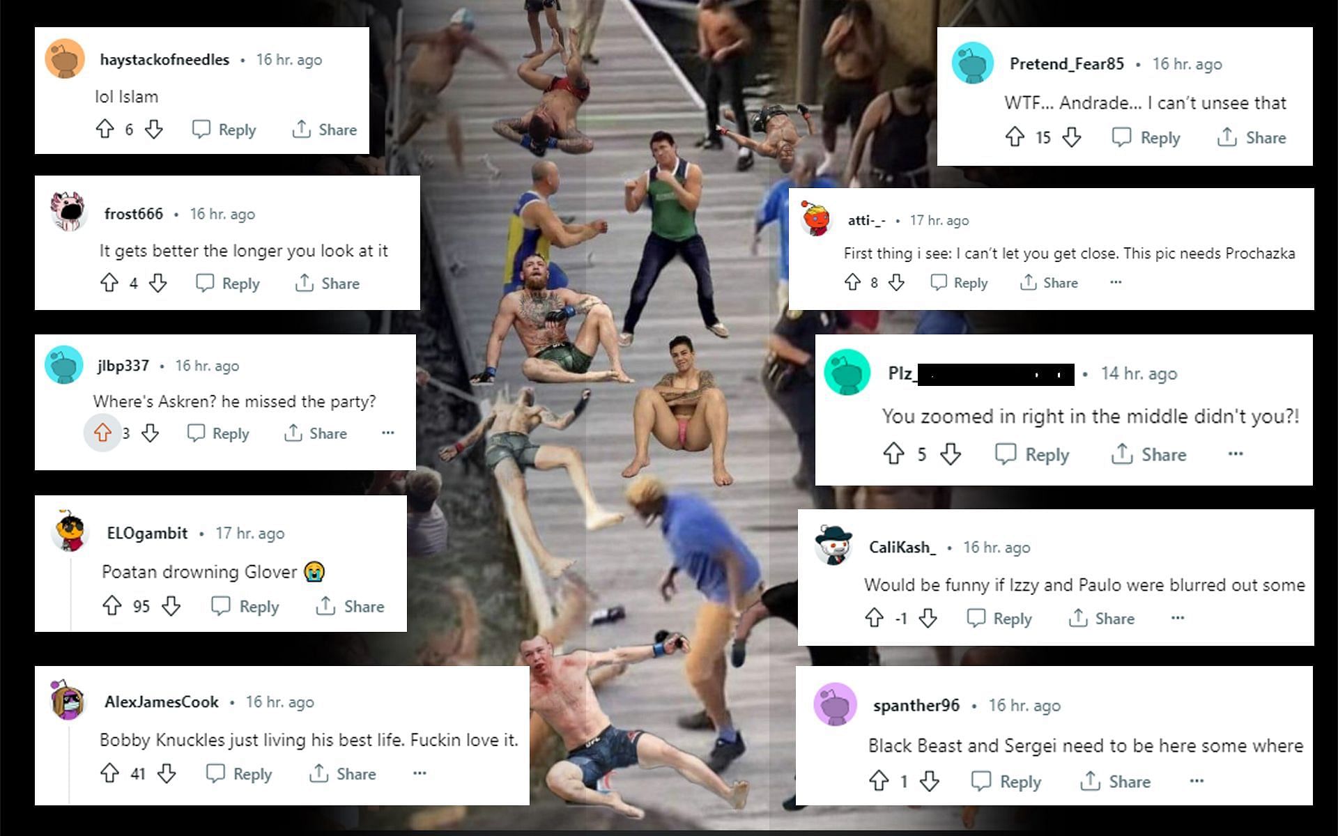UFC fans&#039; hilarious replies to the UFC Alabama brawl graphic [via Reddit]