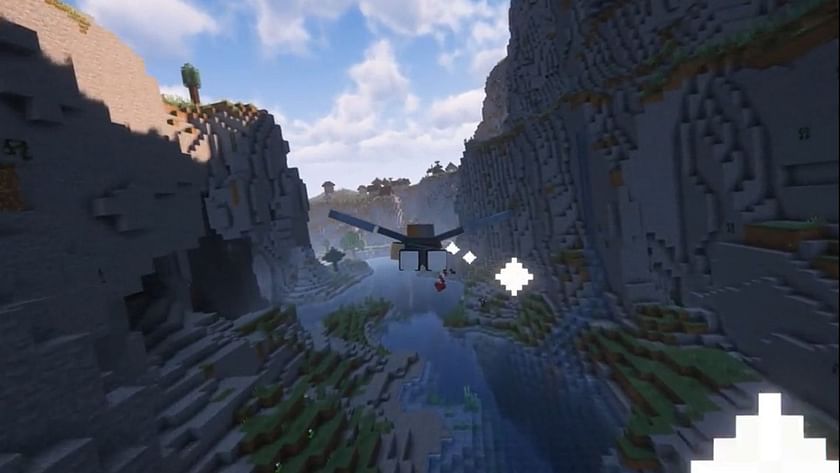Minecraft player shares a fun way to use Elytra with Do a Barrel Roll mod