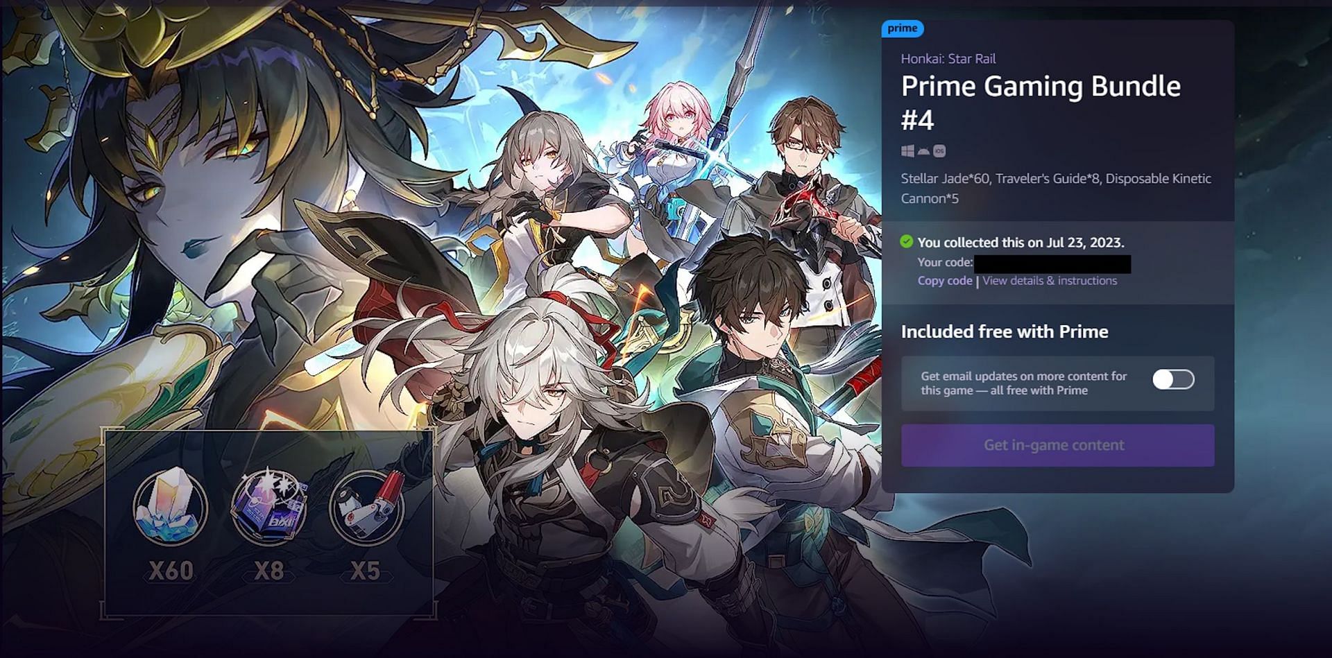 Prime Gaming July Content Update: Four Games and In-Game Content for  Honkai: Star Rail, FIFA 23, League of Legends and more!