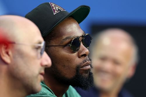 Kevin Durant attended Frances Tiafoe's match against Aslan Karatsev during the Citi Open.