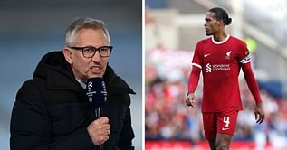 "Clearly got the ball" - Gary Lineker reacts on social media as Virgil van Dijk gets sent off in Liverpool v Newcastle
