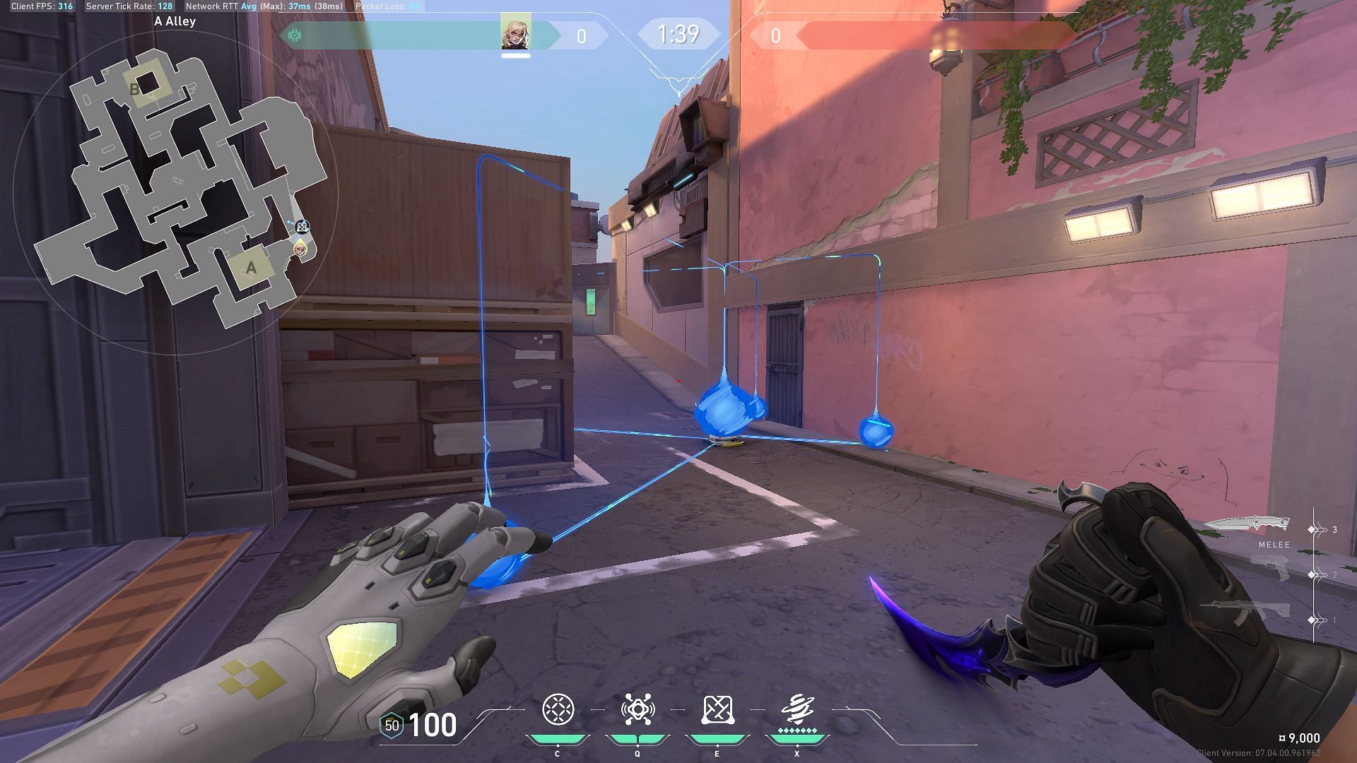 Barrier Mesh position in A-alley (Image via Riot Games)