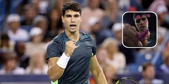 WATCH: Carlos Alcaraz gains crowd's approval as he hilariously draws smiley face on camera after reaching 3R at Western & Southern Open