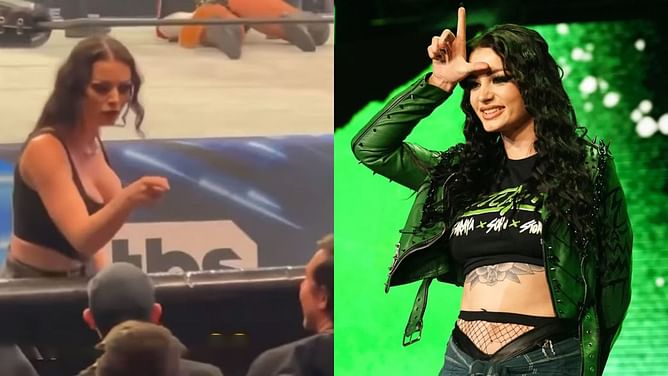 Saraya seen making an obscene gesture to young fan on AEW Dynamite 200; the cameras totally missed it!