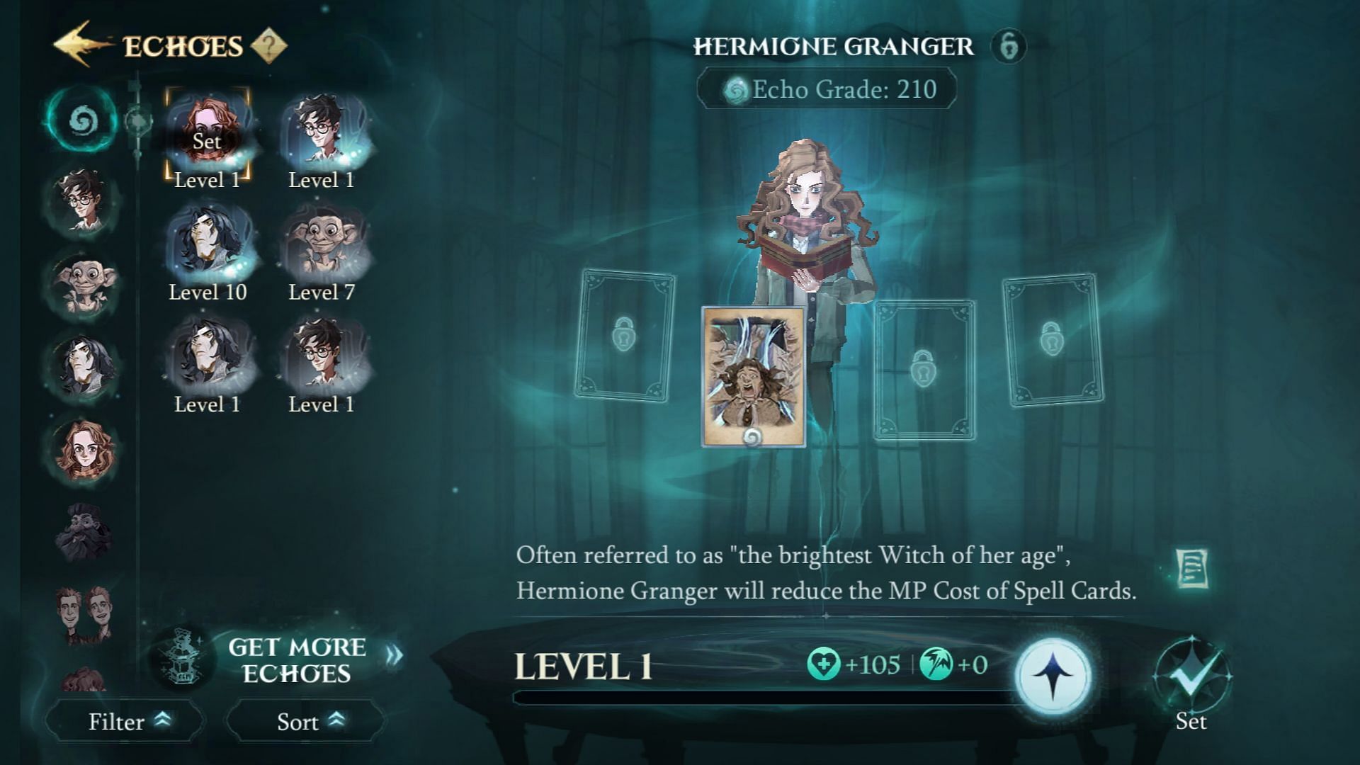 It is ideal to use Echo of Hermione Granger (Image via Harry Potter Magic Awakened)