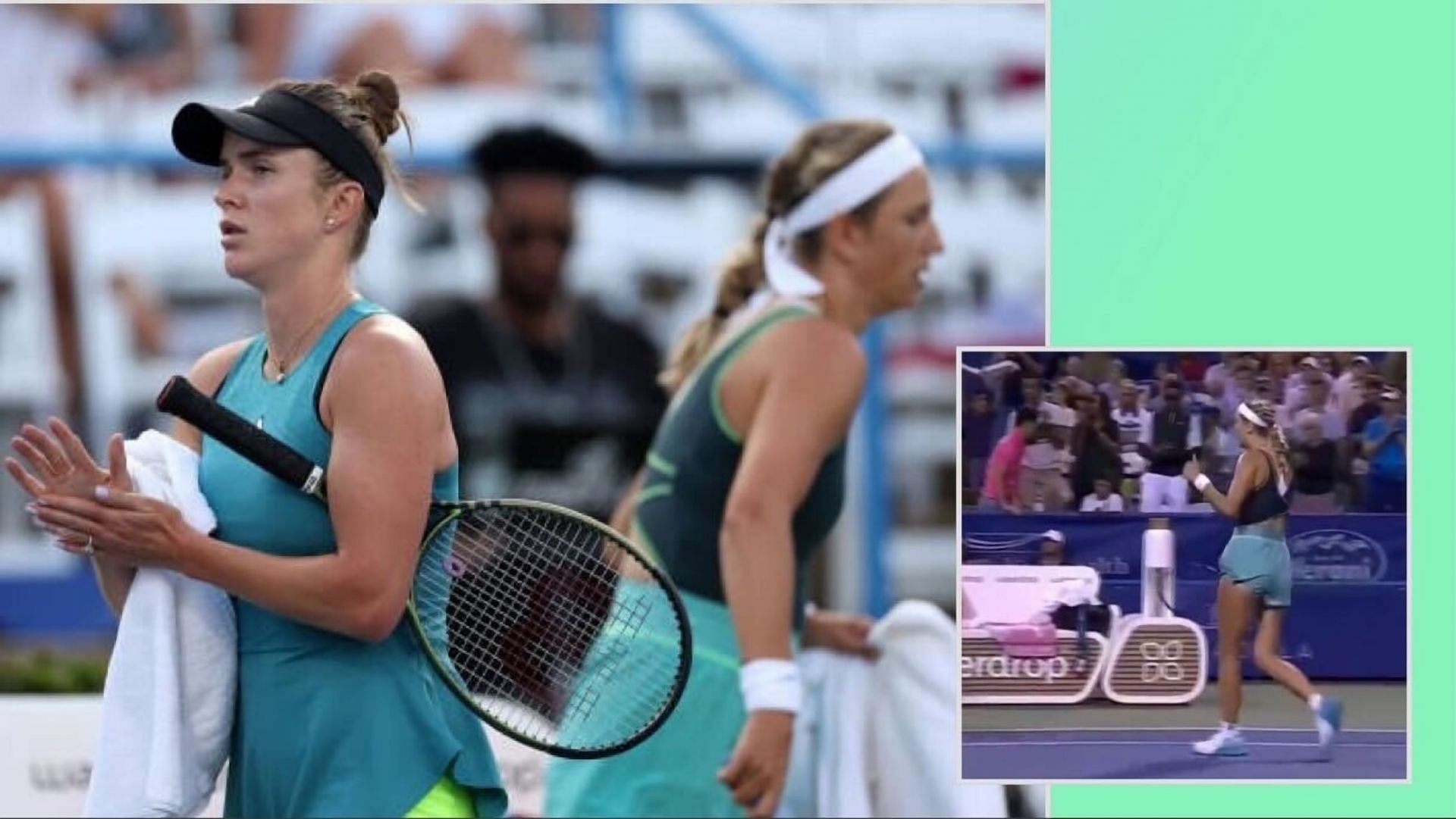 Victoria Azarenka gave a thumbs up to Elina Svitolina instead of initiating a handshake at Citi Open 2023