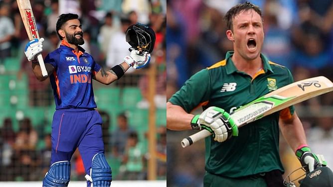 Comparing Virat Kohli and AB de Villiers' ODI stats at No. 4