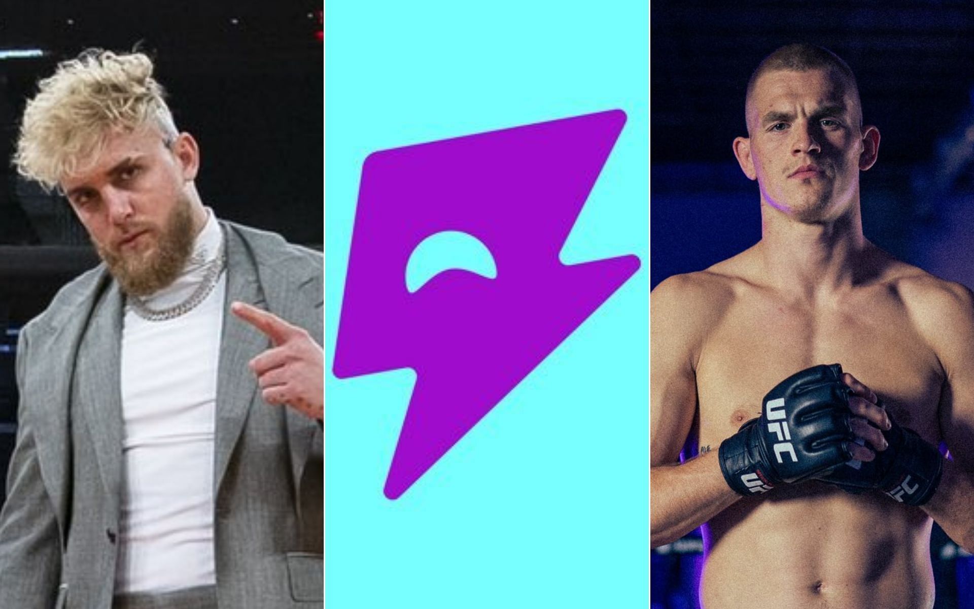 Jake Paul [Left], Betr logo [Middle], and Ian Garry [Right] [Photo credit: @jakepaul and @betr - Twitter]