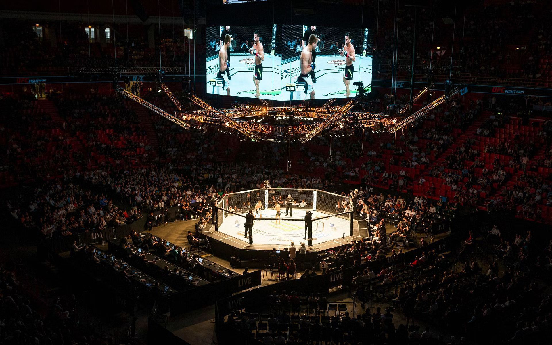 UFC octagon. [via Getty Images]