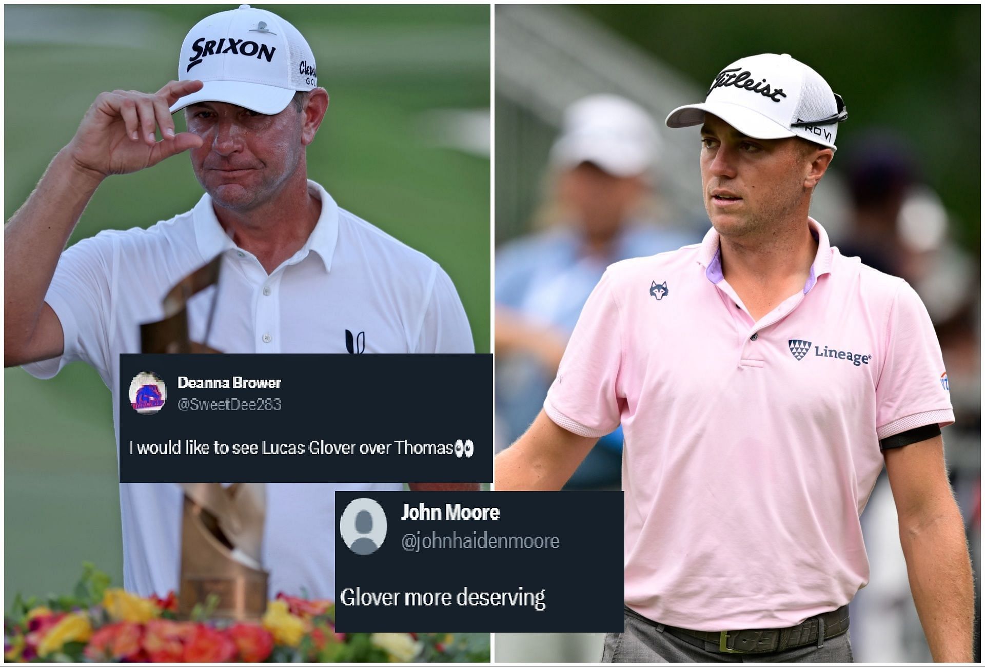 Lucas Glover and Justin Thomas (via Getty Images)