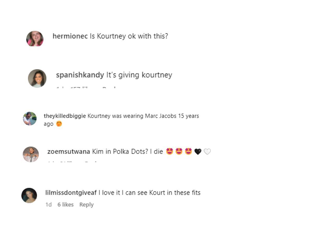 People compare Kim and Kourtney in polka dot ( Image via Instagram/ Kim Kardashian)