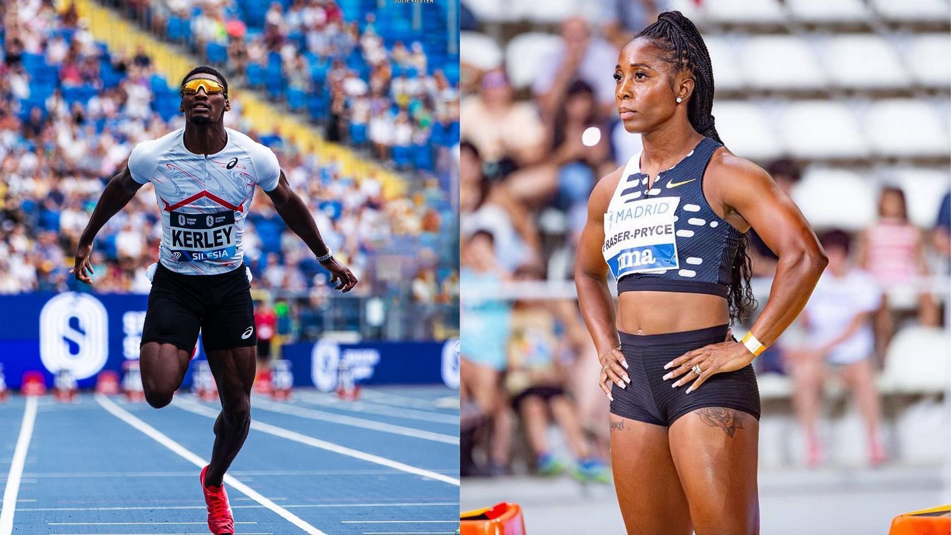 Shelly-Ann Fraser-Pryce and Fred Kerley (Image via Sportskeeda)