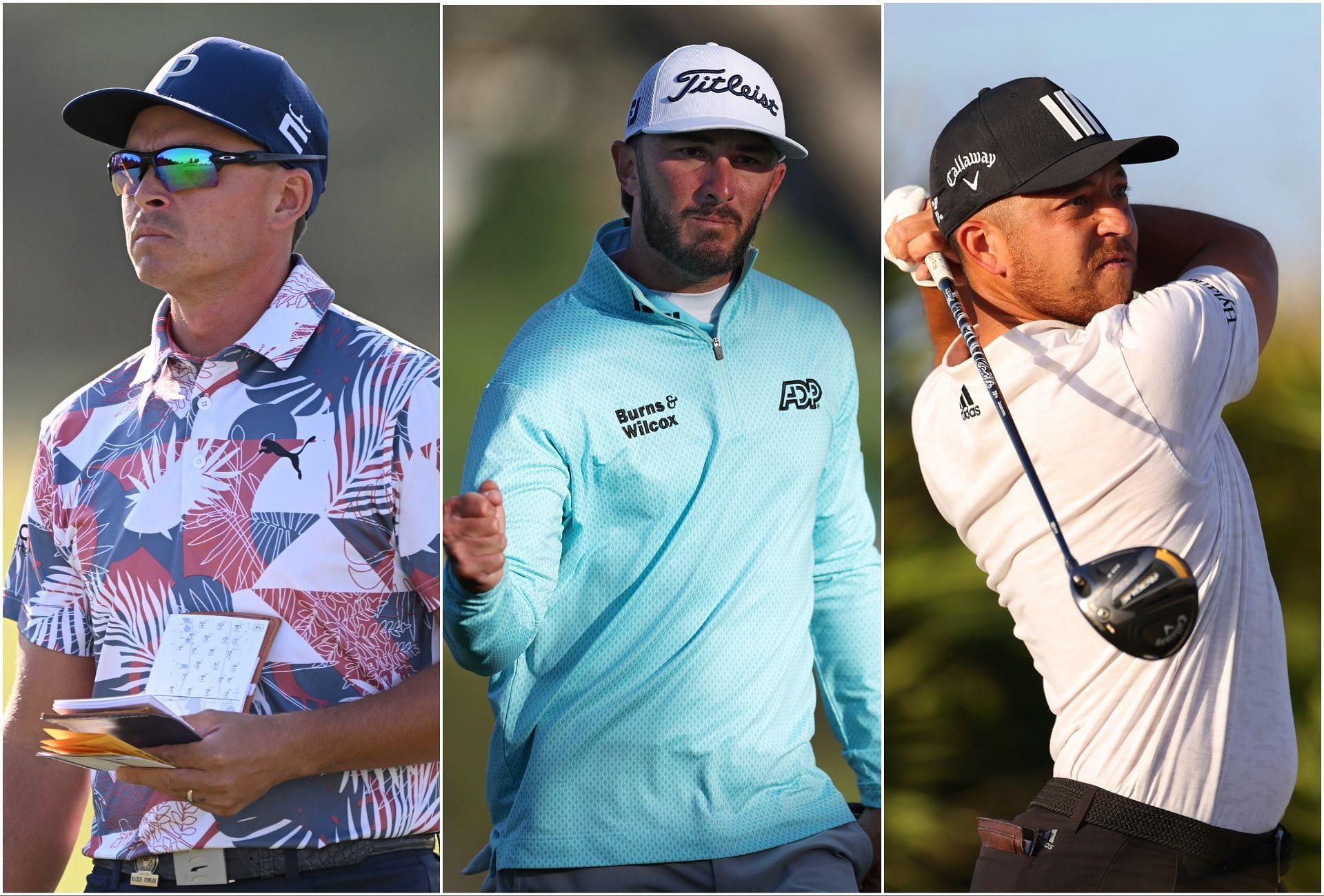 Rickie Fowler, Max Homa and Xander Schauffele (via Getty Images)