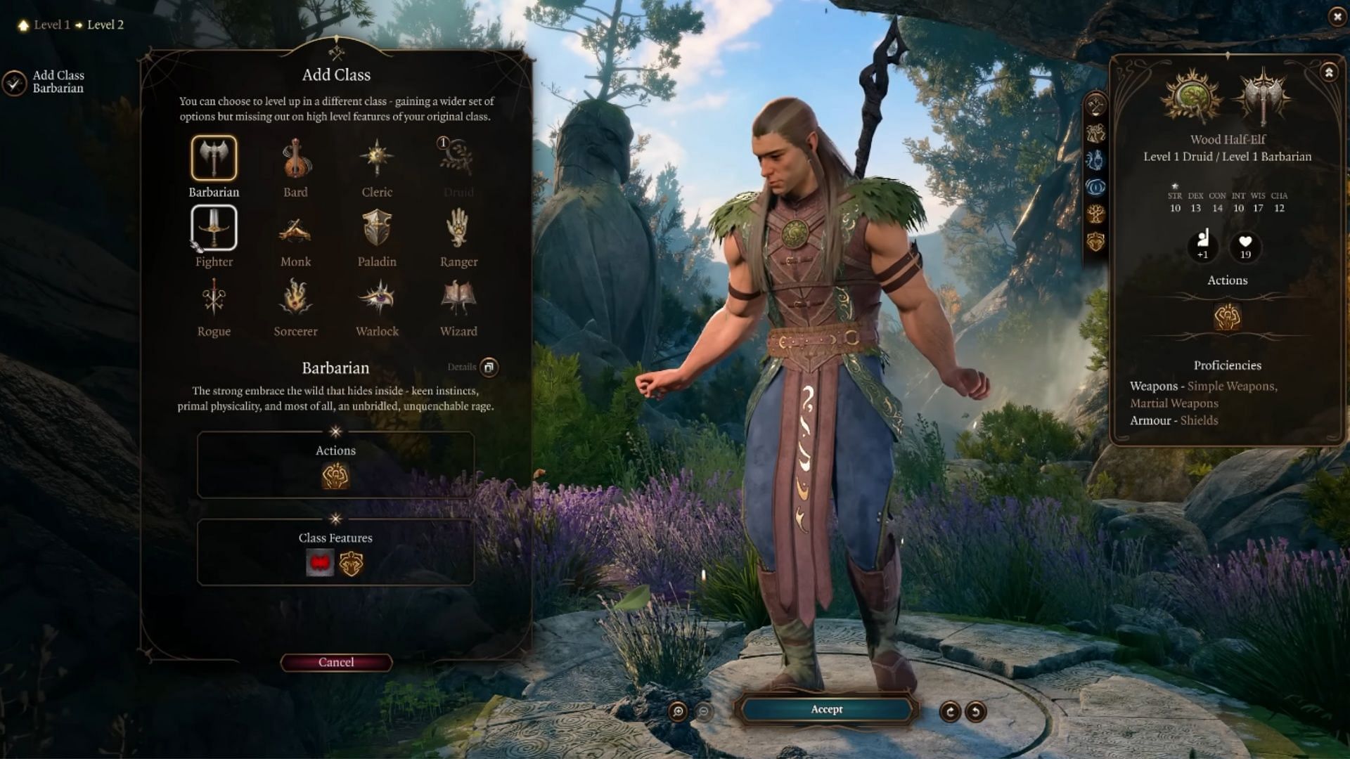 You can set up some truly powerful builds by combining classes (Image via Larian Studios)