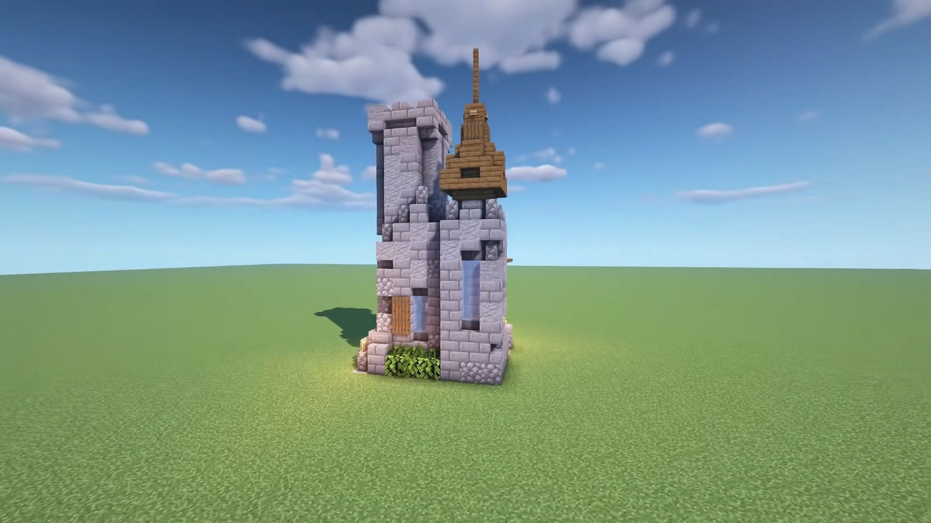 Tiny survival castle design (Image via YT/TheMythicalSausage)