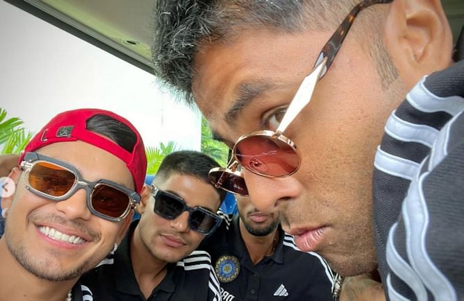 "Smile till you have teeth"- Ishan Kishan comes up with a cheeky caption while posing with his Indian teammates