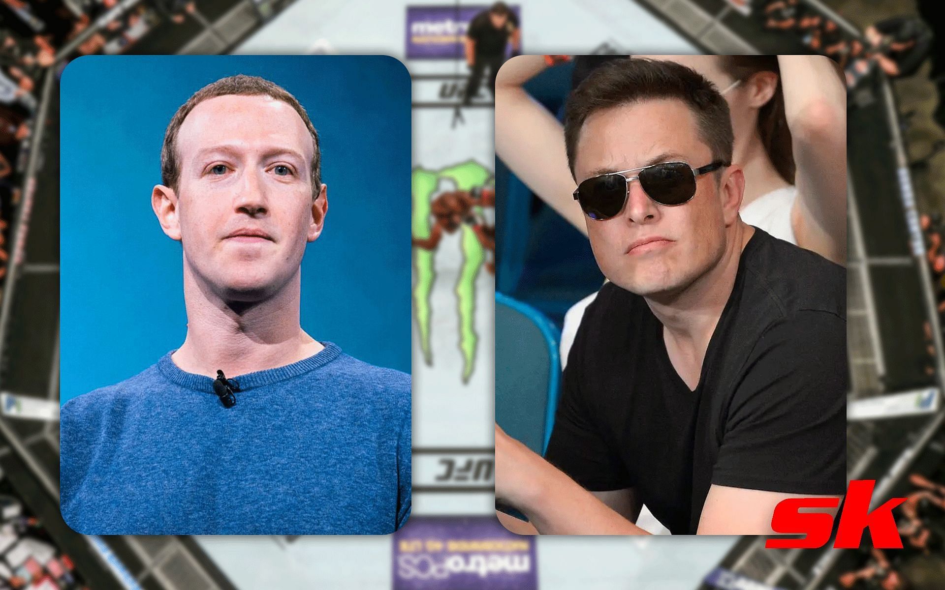 Mark Zuckerberg (Left), Elon Musk (Right) [Image courtesy: @alx on Twitter, Getty]