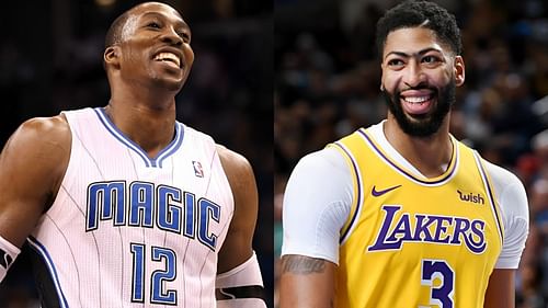 Former Orlando Magic superstar center Dwight Howard and LA Lakers star big man Anthony Davis