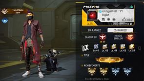 Knockout Tamilan’s Free Fire ID, stats, rank, guild, and more