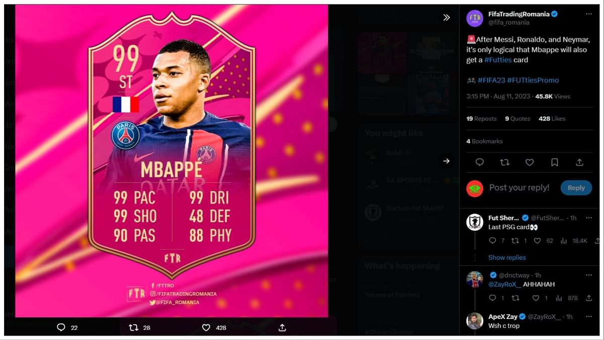 Fifa 23 Leak Hints At Kylian Mbappe Receiving A 99 Rated Futties Version