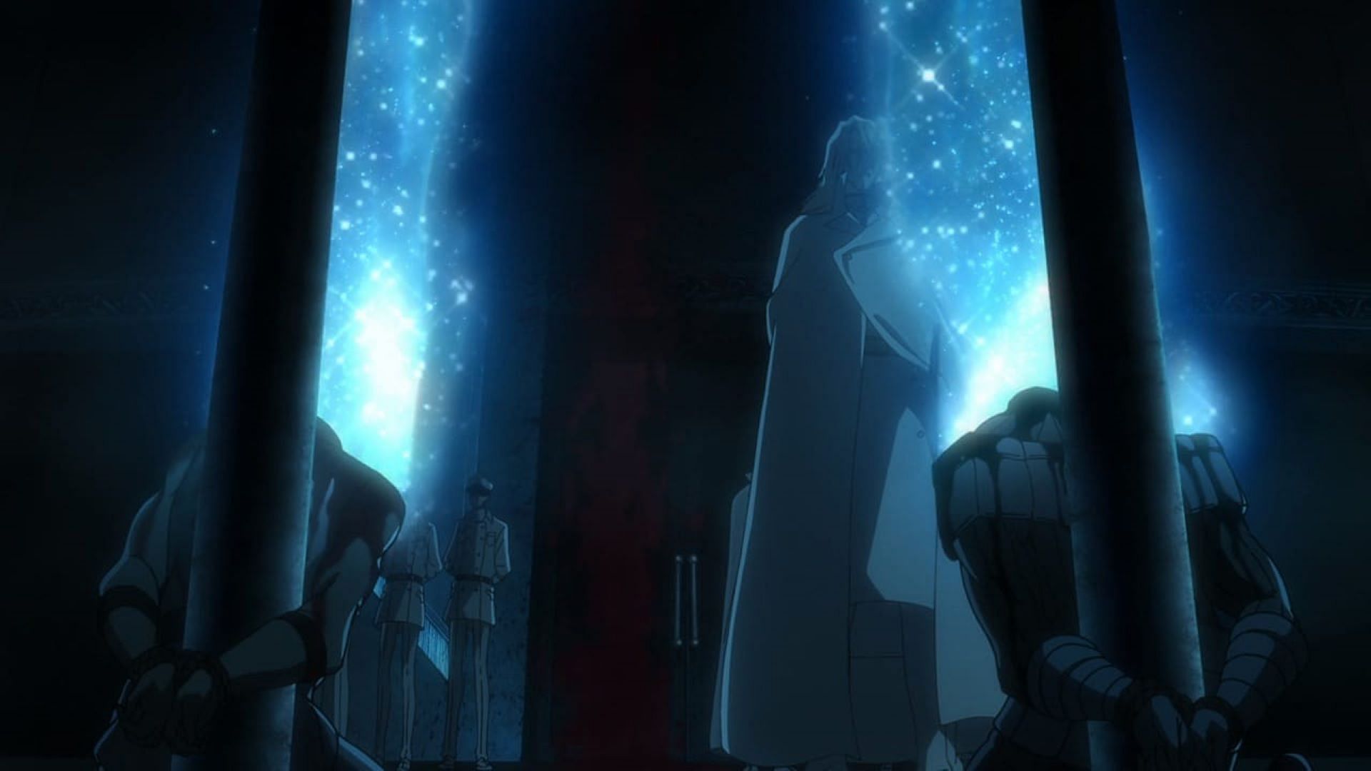 Souls of the Dead Sternritters returning to Yhwach in Bleach TYBW episode 19 (Image via Pierrot)