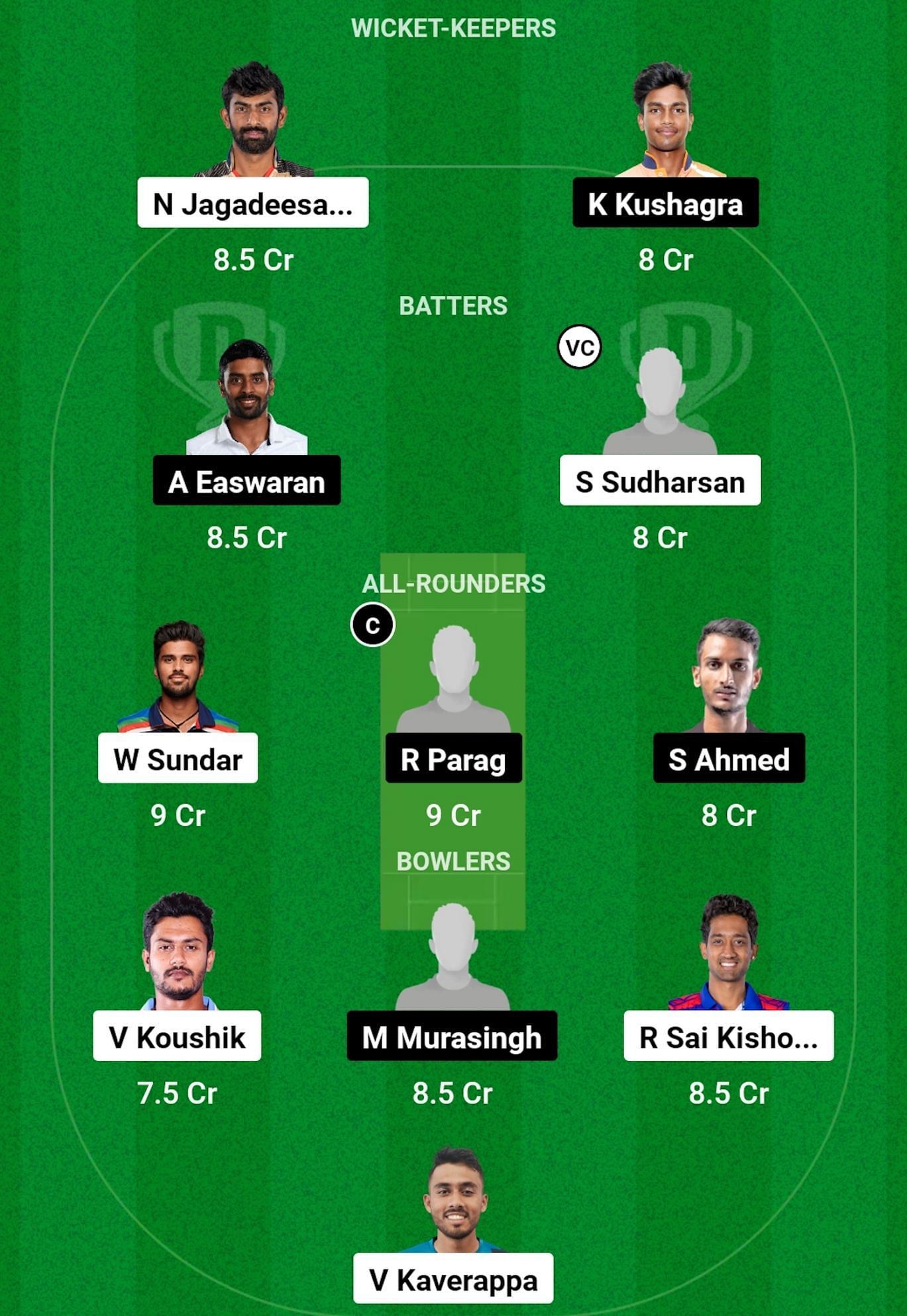 SZ vs EZ Dream11 Prediction, Final, Head-to-head Team