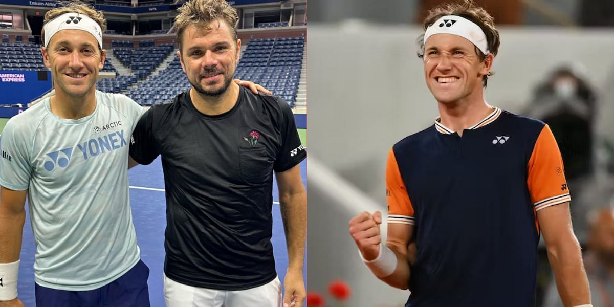 Casper Ruud and Stan Wawrinka recently practiced together at the Arthur Ashe Stadium 